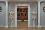 Sala delle Colonne con i busti di Antonio di Belgiojoso e di Barbara d’Adda. Labirinto della Masone, Parma. Courtesy Carlo Vannini