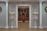 Sala delle Colonne con i busti di Antonio di Belgiojoso e di Barbara d’Adda. Labirinto della Masone, Parma. Courtesy Carlo Vannini