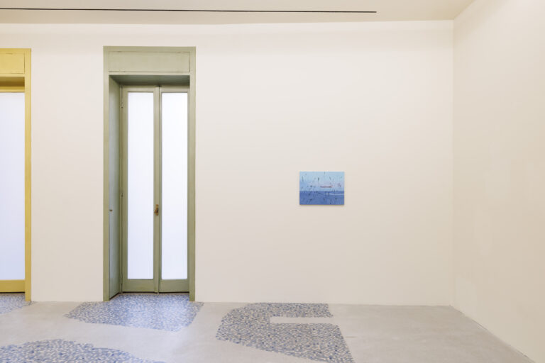 Nate Lowman, Delusion Horizon, installation view at MASSIMODECARLO, Milano, 2023. Courtesy MASSIMODECARLO. Photo Roberto Marossi