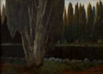 Alessandro Morani, I cipressi di Villa Falconieri a Frascati, 1894, olio su tela