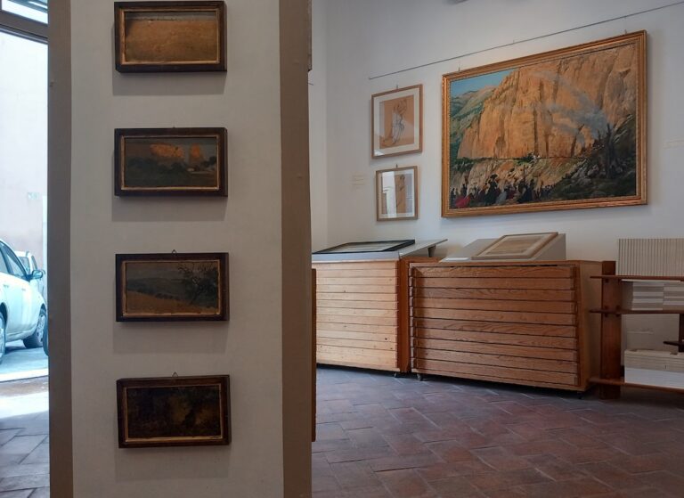 Alessandro Morani, Suggestioni preraffaellite e paesaggi dell’anima, installation view at Galleria Aleandri, Roma, 2023