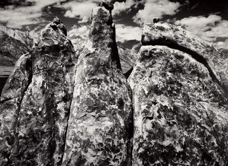Ansel Adams, Pinnacles Alabama Hills, 1945. Courtesy Fondazione di Modena, FMAV Fondazione Modena Arti Visive © The Ansel Adams Publishing Rights Trust