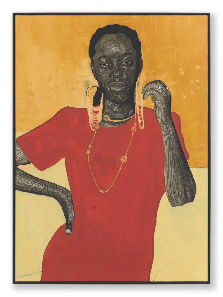 Collins Obijiaku, Portrait of Alimat, 2023. Courtesy the artist and Luce Gallery, Torino. Photo Nicola Morittu