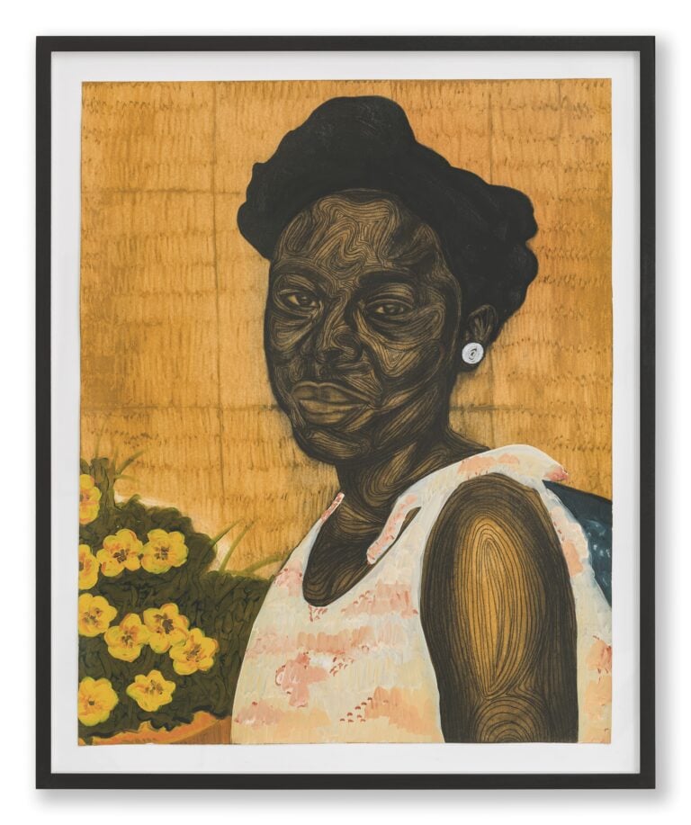 Collins Obijiaku, Portrait of Betty Adedayo, 2023. Courtesy the artist and Luce Gallery, Torino. Photo Nicola Morittu