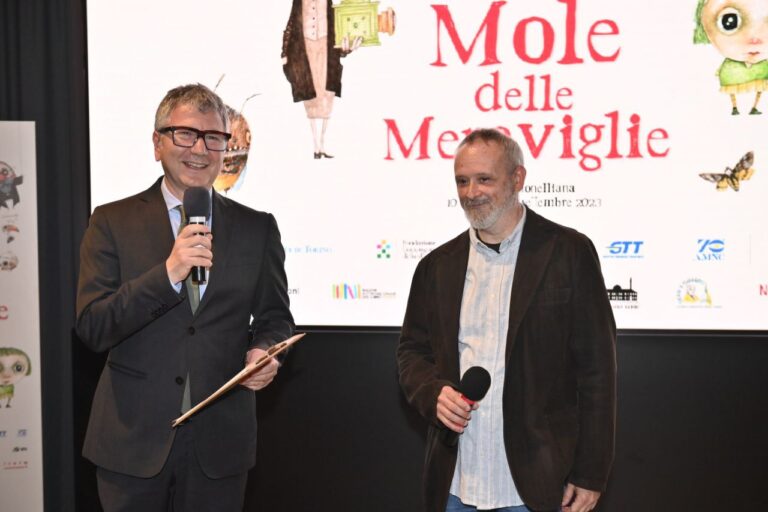 Domenico De Gaetano e Stefano Bessoni presentano la mostra La Mole delle Meraviglie. Mole Antonelliana, Torino, 2023