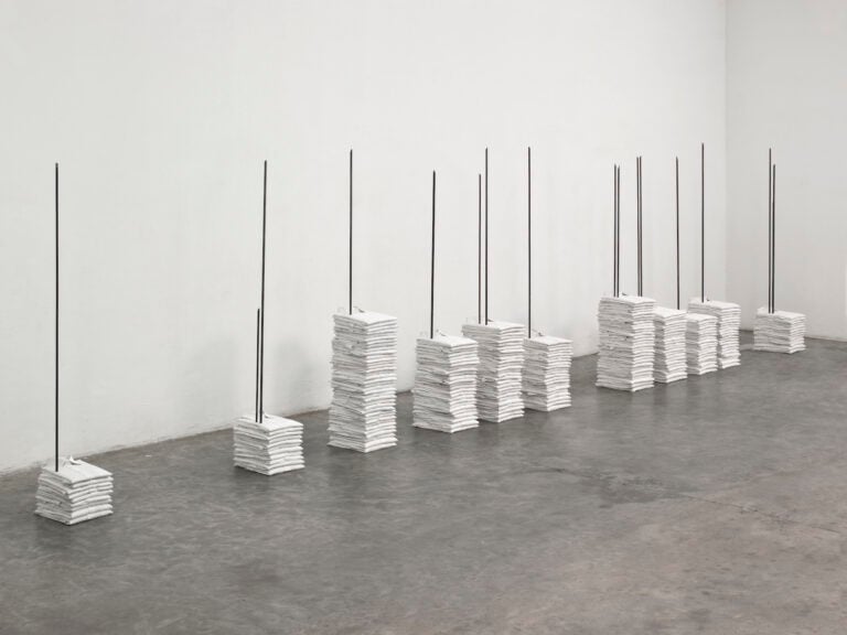 Doris Salcedo, Untitled, 1989-2014, installation view at Doris Salcedo Studio, Bogotà, 2013. Photo Monsalve Pino