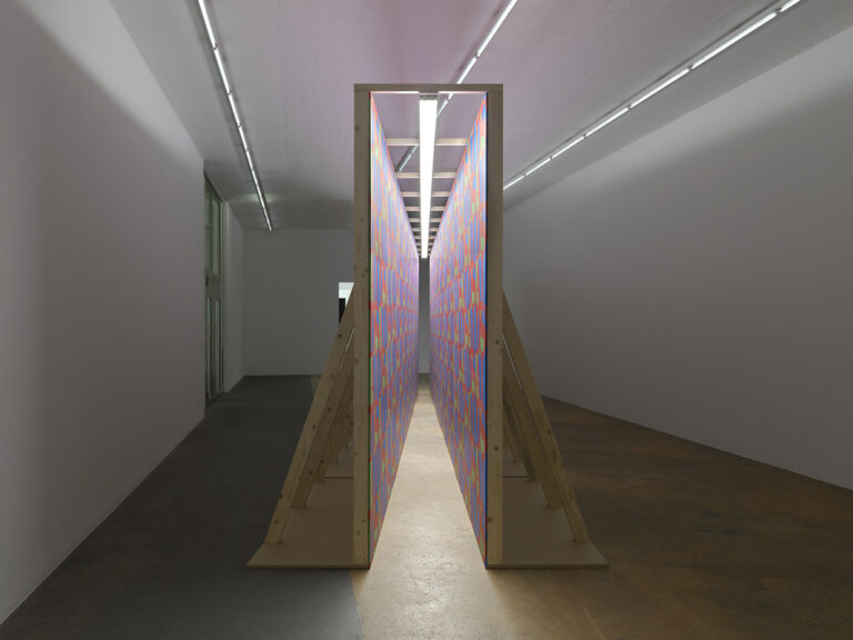 General Idea, AIDS (Nauman), 1991, installation view at MAMCO, Ginevra, 2023. Photo Annik Wetter