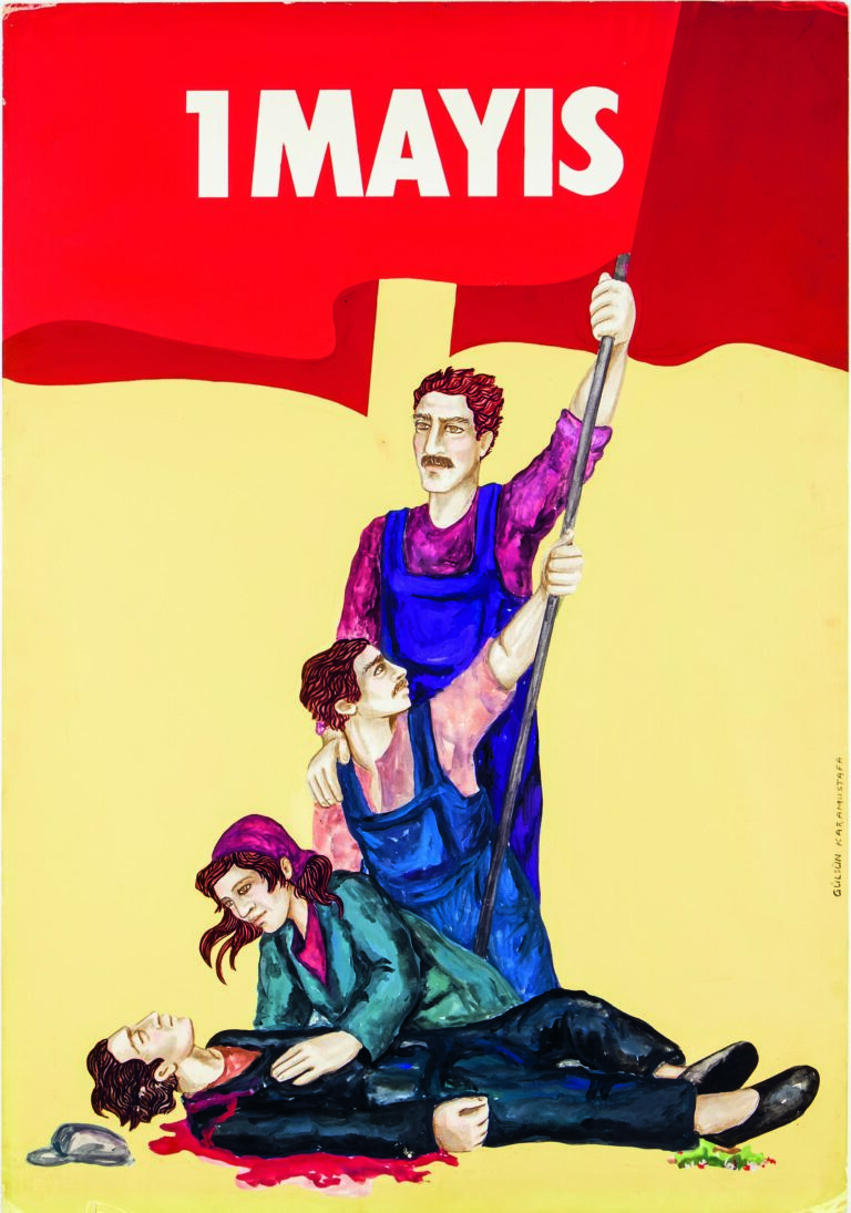 Gülsün Karamustafa, 1977, Painting for Poster - 1977 First of May. Courtesy of the artist