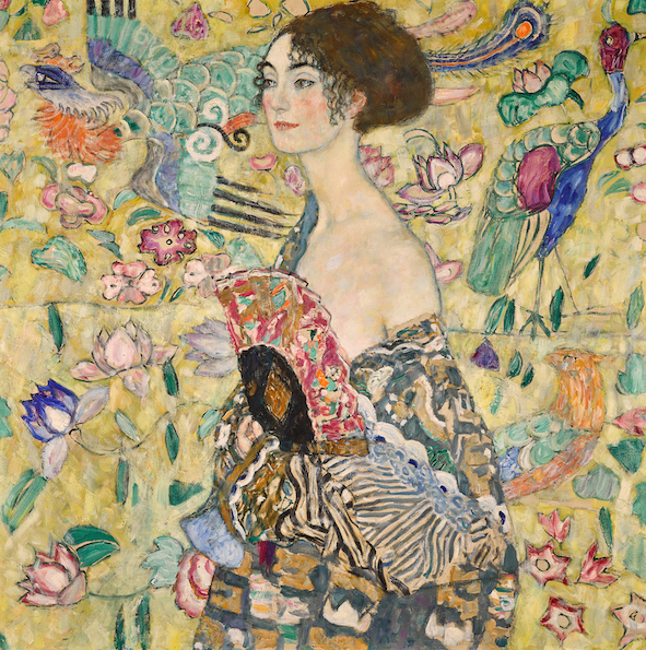 Gustav Klimt, Dame mit Fächer (Lady with a Fan), 1917-1918, estimate in the region of £65m ($80m). Courtesy Sotheby's