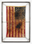 Kiyan Williams, Fried and Suspended Flag, 2023. Courtesy Peres Projects