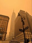 La cenere degli incendi del Canada sopra il cielo di New York