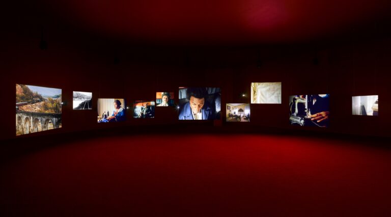 Lessons of the Hour, installation view at Tate Britain, 2023. Photo Jack Hems. © Isaac Julien. Courtesy the artist and Victoria Miro
