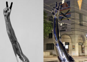La scultura di Hank Willis Thomas ad Art Basel 2023 uguale ad un’opera di dodici anni fa