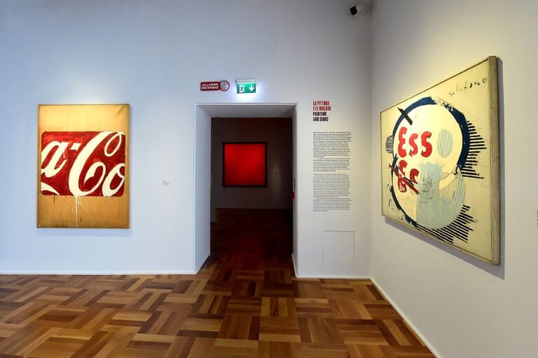 Mario Schifano. Il nuovo immaginario, 1960-1990, installation view at Gallerie d'Italia, Napoli, 2023. Photo Roberto Serra