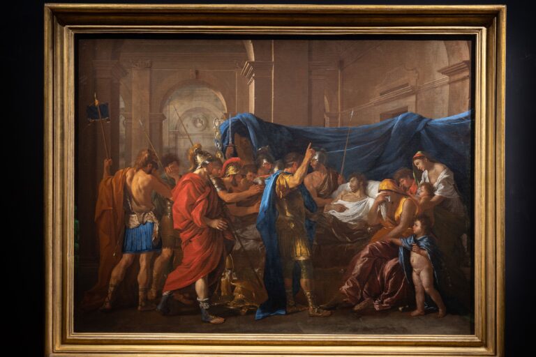 Nicolas Poussin, Morte di Germanico Barberini, exhibition view Immagine Sovrana, Palazzo Barberini, Roma, 2023