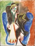 Pablo Picasso, Donna seduta di profilo su una poltrona blu, 1960. Succession Picasso Bildrecht, Wien, 2023. Photo © Heidi Horten Collection