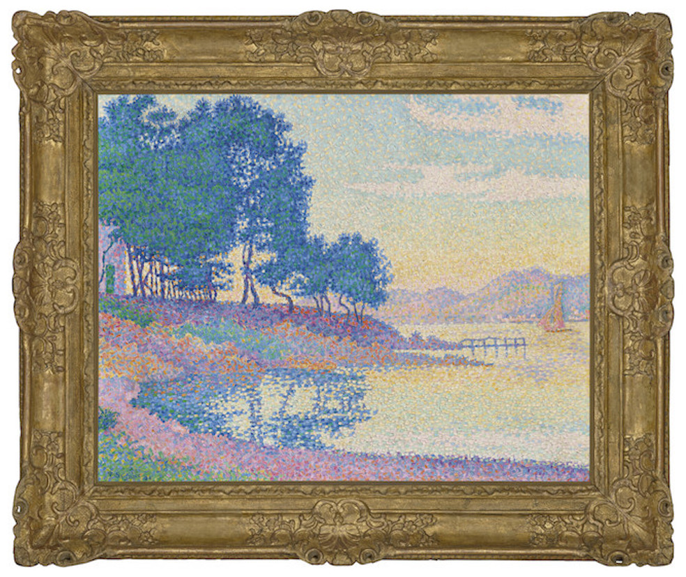 Paul Signac, Calanque des Canoubiers (Pointe de Bamer), Saint Tropez (1896). Courtesy: Christie’s Images Ltd.