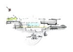 Renzo Piano, schizzo del complesso Monterosa 91 (sezione), Milano, © RPBW