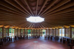 Serpentine Pavilion 2023 designed by Lina Ghotmeh. © Lina Ghotmeh — Architecture. Photo Iwan Baan, Courtesy Serpentine 1