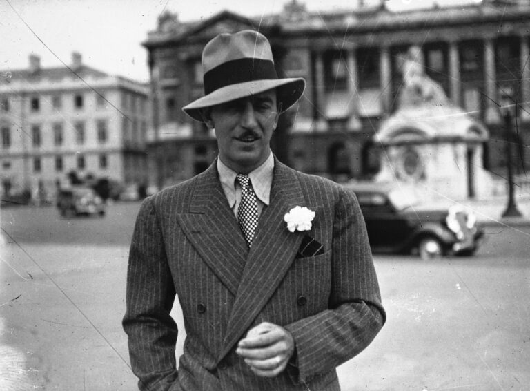 Walt Disney in 1935 on Place de la Concorde in front of the Hotel de Crillon