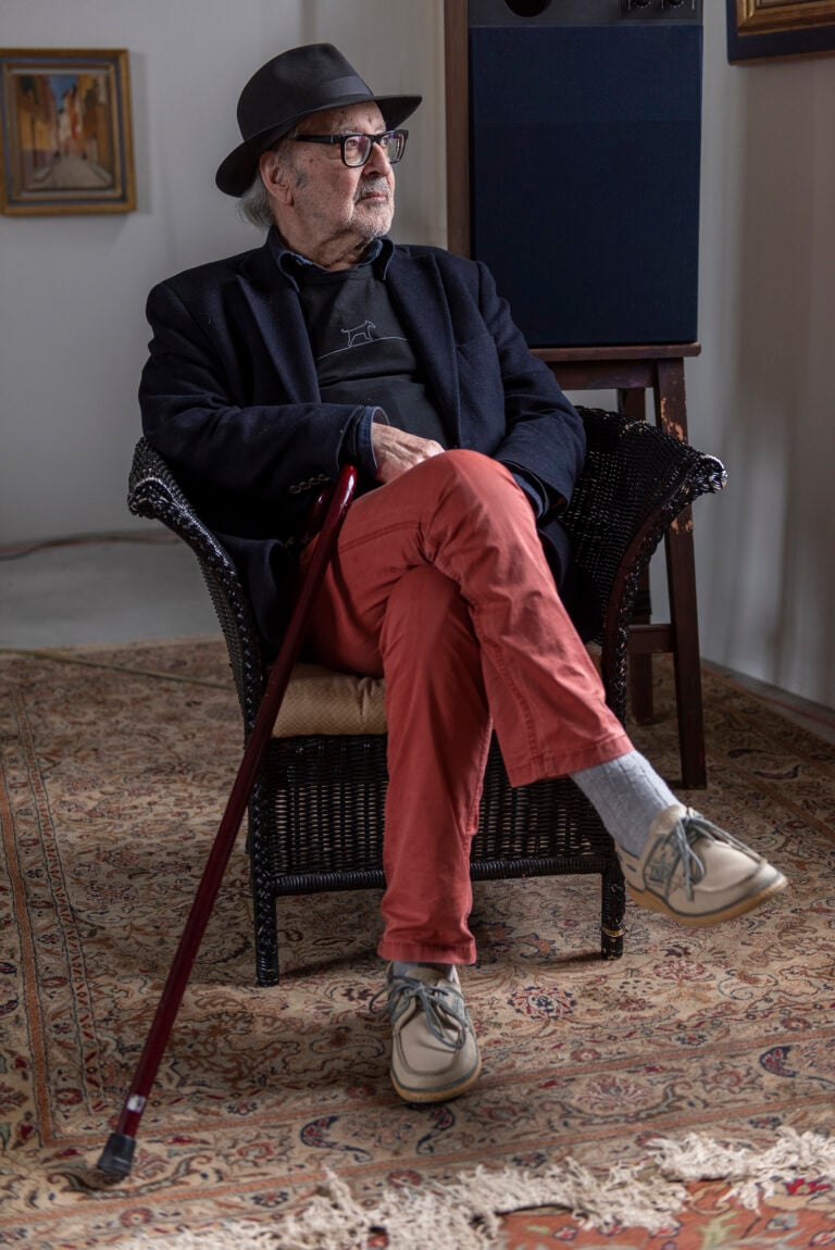 Jean-Luc Godard. Foto Niccolo Quaresima