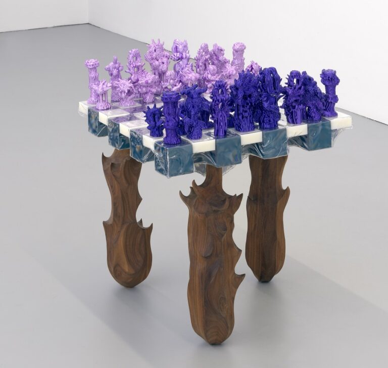 Audrey Large x Theóphile Blandet, Abstract Strategy - Chess Game, 2019. Photo Gert Jan van Rooji. Courtesy the artists