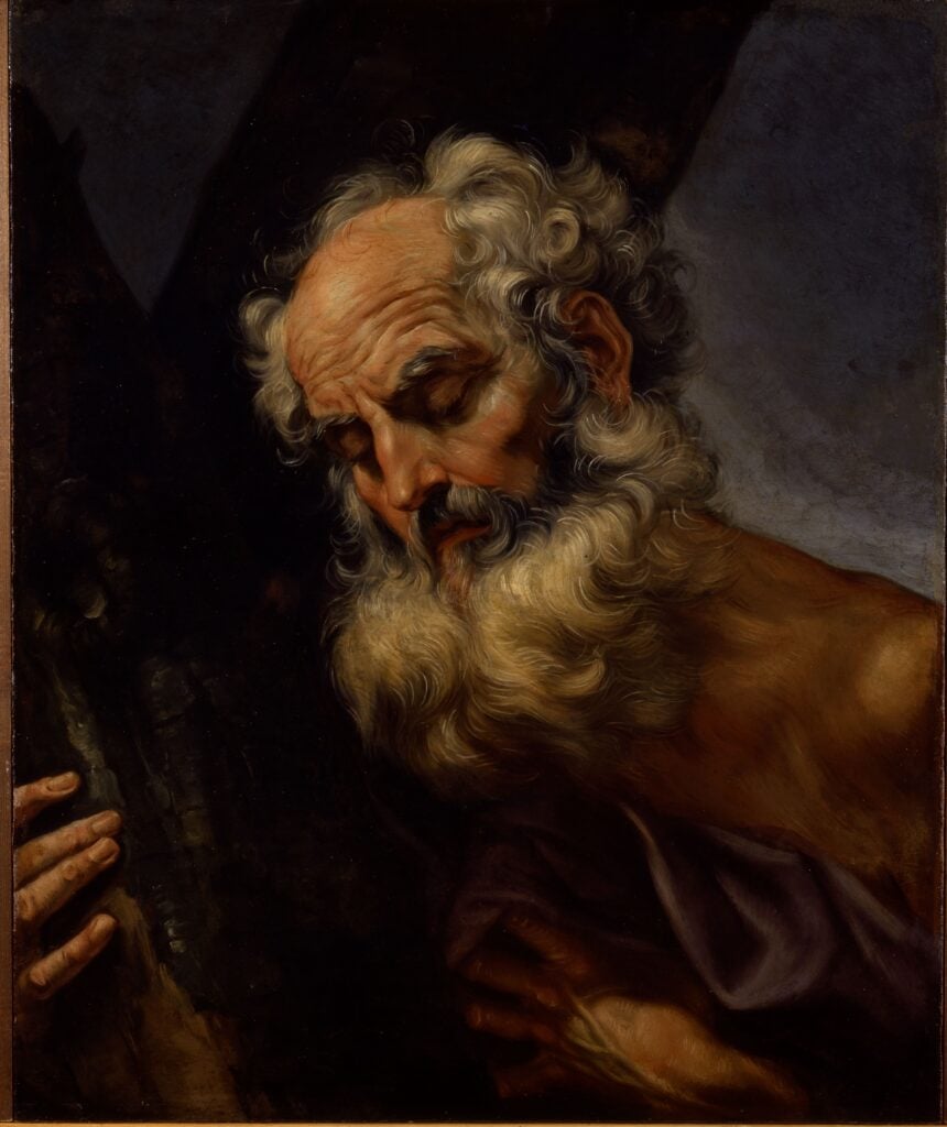 G.B. Gaulli, Sant’Andrea con la croce, olio su tela, Musei Nazionali di Genova – Palazzo Reale
