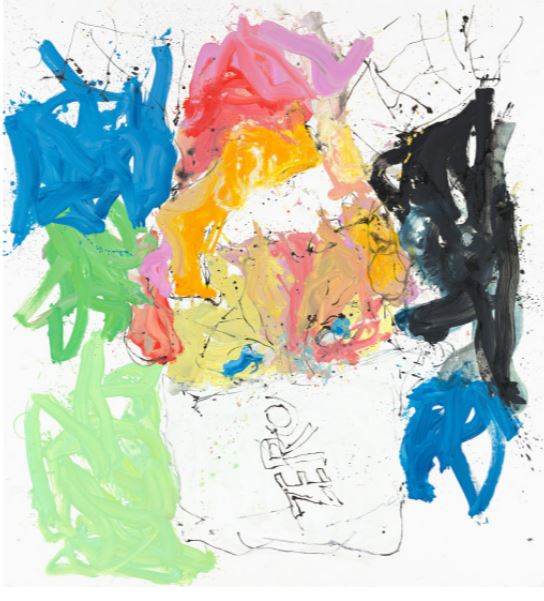 Georg Baselitz, Wel lam ruch nichtet mihr (Frebl aill lew) (2013). Courtesy of Phillips