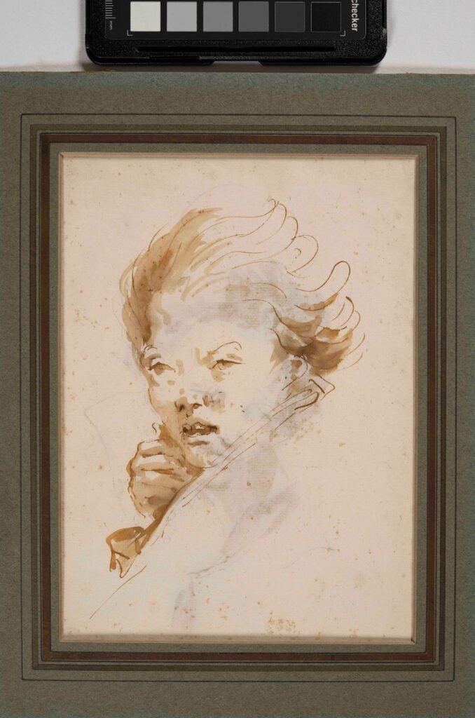 Giambattista Tiepolo, Testa di un ragazzo (verso), 1760 circa. Provenienza: Milano, collezione Berselli; acquisto 2022 Galleria dell’Accademia, Venezia
