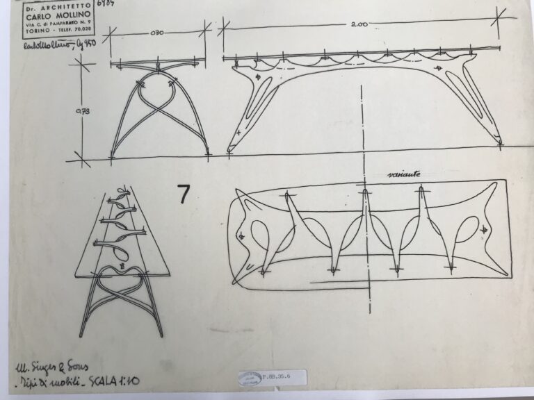 Gli arredi progettati da Carlo Mollino, Archivio Lattes, Torino