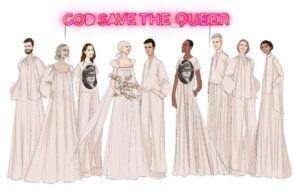 Michela Murgia collabora con Dior per gli abiti da matrimonio della sua famiglia queer
