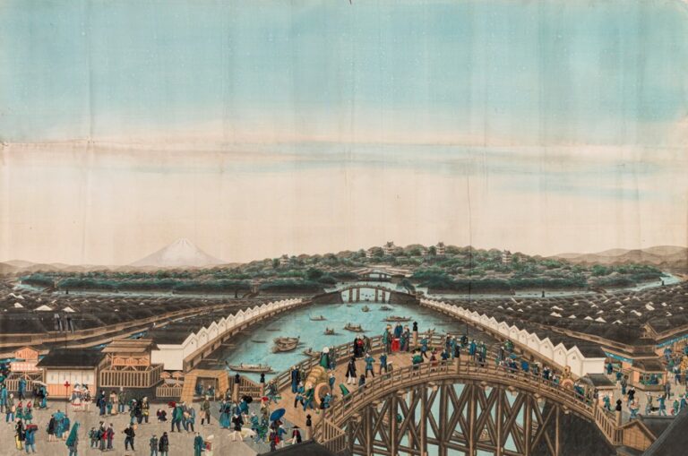 Incontri in Giappone, Anonimo, Paesaggio giapponese, 1864-65