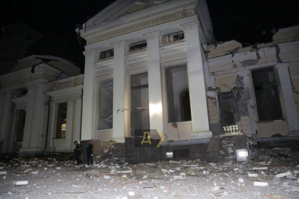 La cattedrale colpita a Odessa. Photo di Dumska