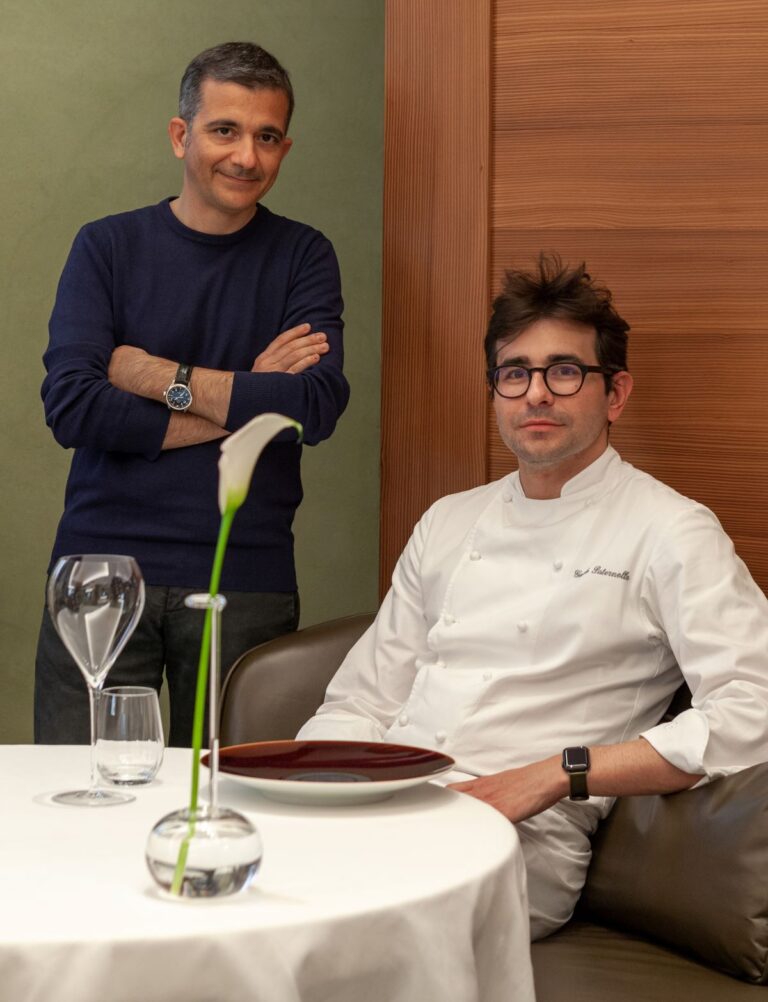 L'architetto Capriotti e lo Chef Guido Paternollo, Ristorante Pellico 3, Park Hyatt Milano