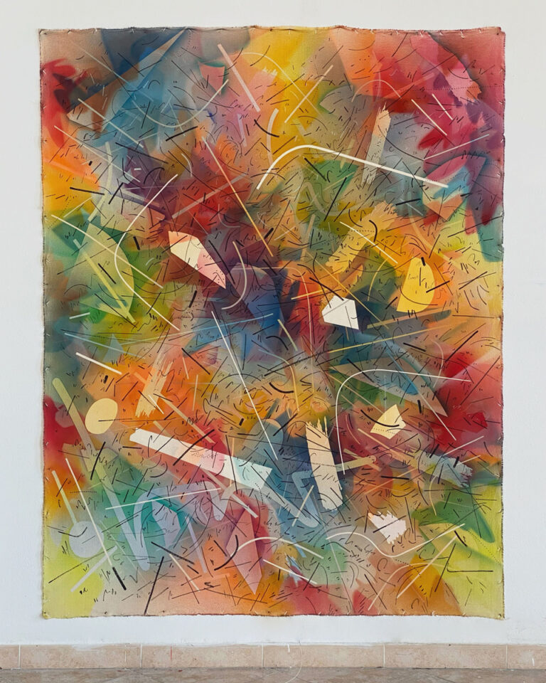 Omar Rodríguez-Graham - La noche de la luna de sangre, Acrylic on Cotton Canvas, 194x153cm, 2023