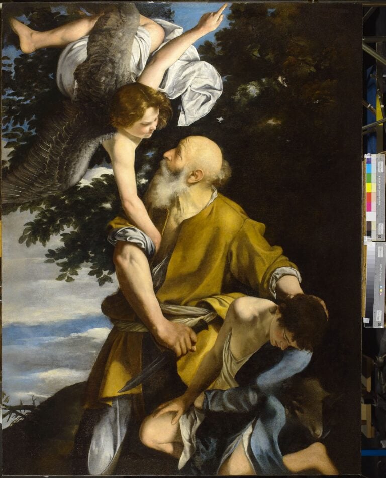 Orazio Gentileschi, Sacrificio di Isacco, olio su tela, Musei Nazionali di Genova – Galleria Nazionale della Liguria