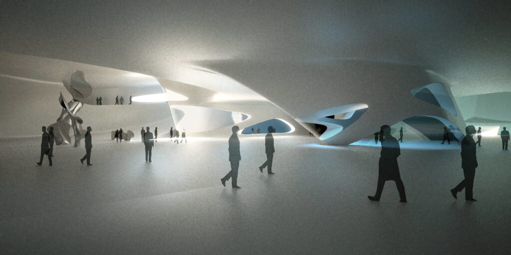 Render del progetto per il Museo del Mediterraneo © Zaha Hadid Architects 3