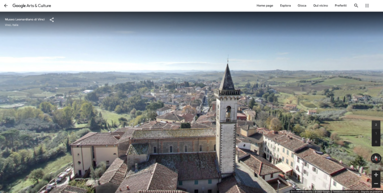 Street View di Vinci, Credits Castello Sforzesco, Google Arts & Culture