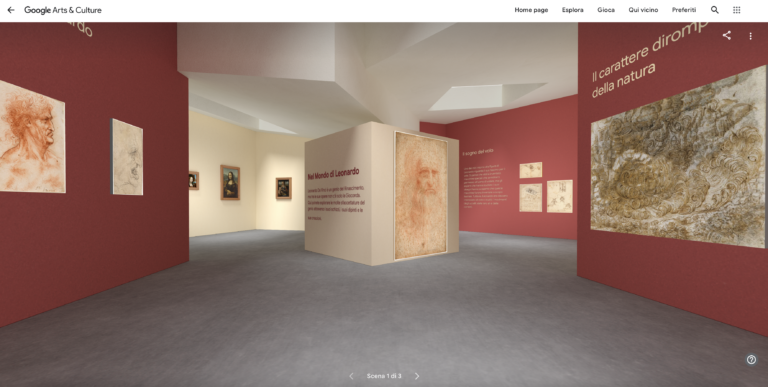 Svelare Leonardo, Pocket Gallery, interno, Credits Google Arts & Culture
