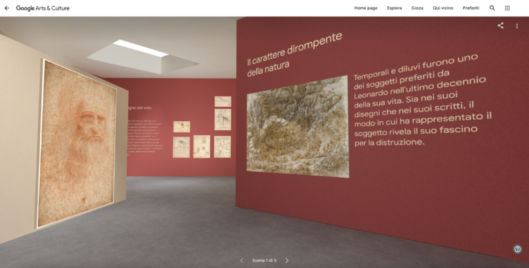 Svelare Leonardo, Pocket Gallery, interno, Credits Google Arts & Culture