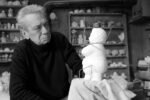 Wal (Walter Guidobaldi) nel suo studio di Roncolo di Quattro Castella (Reggio Emilia)