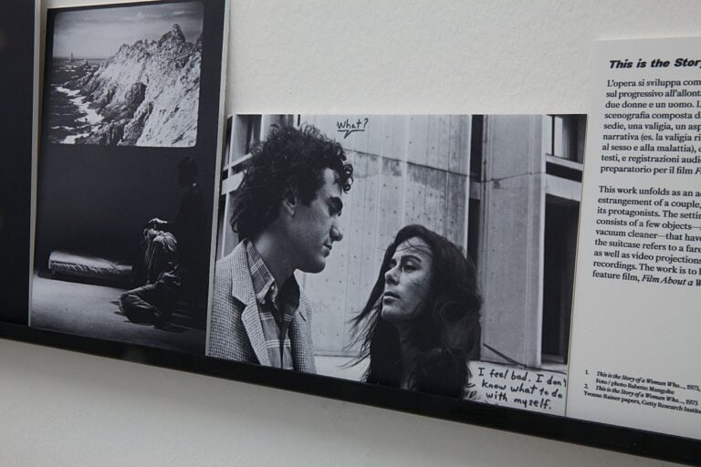 Yvonne Rainer. Words, Dances, FilmsVeduta di allestimento, MAMbo – Museo d’Arte Moderna di Bologna, 2023. Photo RMphotostudio