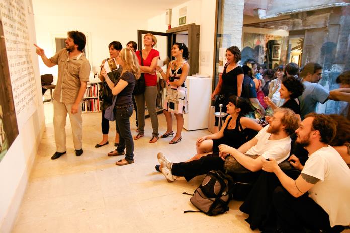 Curatorial Studies Venice with artists and students in A plus A Gallery