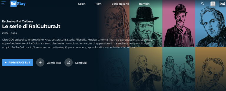 5. Le serie di RaiCultura.it Contenuti su arte e cultura da trovare in streaming su RaiPlay