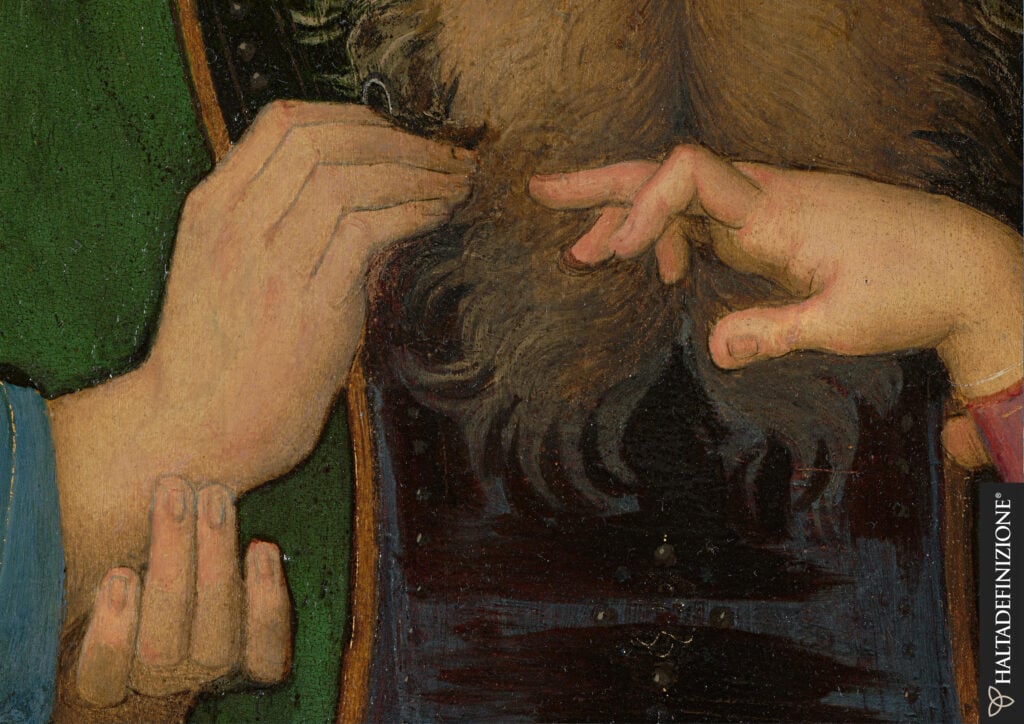 Dettaglio, Sposalizio della Vergine, Perugino - © Haltadefinizione Image Bank. Su concessione di Musée des Beaux-Arts