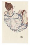 Egon Schiele, Donna seduta - vista da tergo, 1917