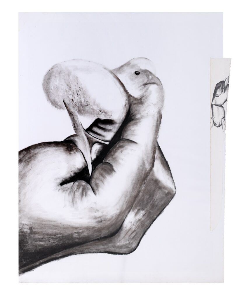 Enzo Cucchi, Senza titolo, 2017, matita e carboncino su carta Fabriano, 150x113 cm. Courtesy l’Artista e Galleria Zero, Milano. Photo Gino Di Paolo