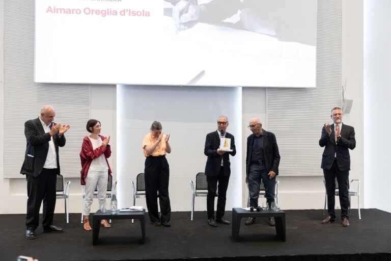 La consegna del Premio alla Carriera ad Aimaro Oreglia d'Isola, Premio Italiano di Architettura, Triennale Milano e MAXXI. Photo Gianluca di Ioia