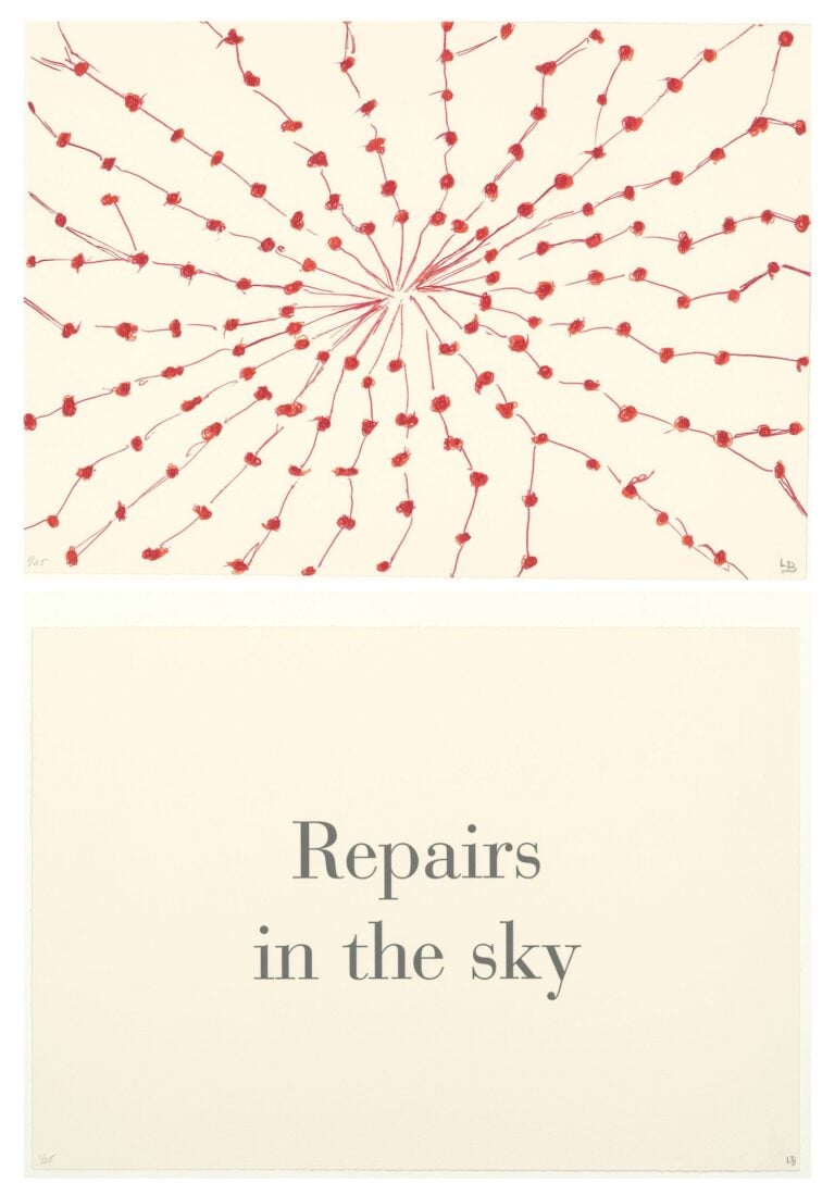 Louise Bourgeois, Repairs in the Sky. Da What Is the Shape of This Problem, 1999