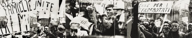 Manifestazioni di protesta dei terremotati siciliani, Roma, marzo 1968. Photo Mario Cresci